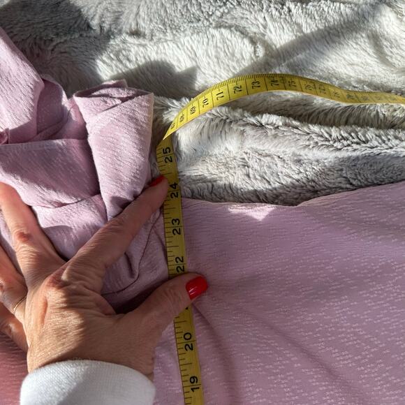 Chicos Womens XL 3 Pink Tiered flutter Ruffle Sleeve Texture pullover top blouse - Picture 2 of 7